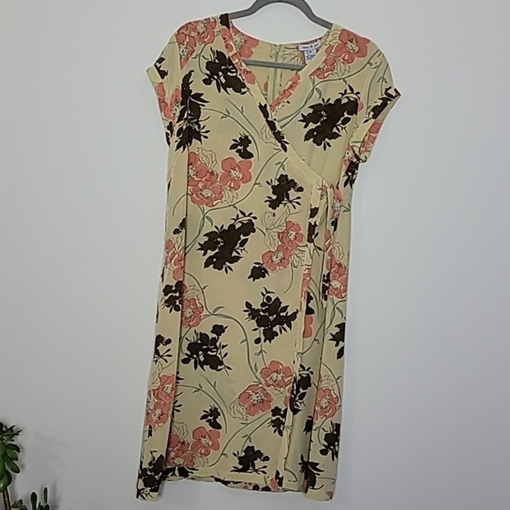 NWT Mac and Jac faux wrap silk dress Sz 10